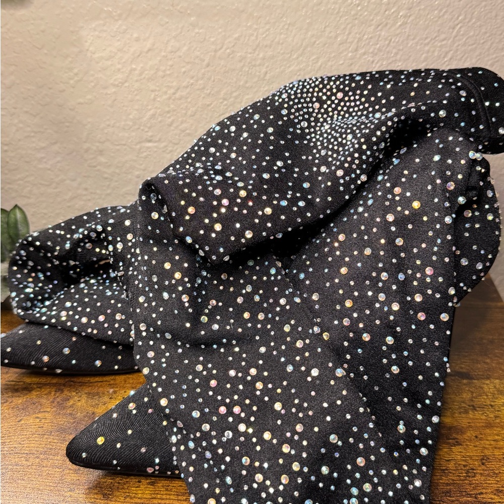 Black Rhinestone Tights - Picture 5 of 7